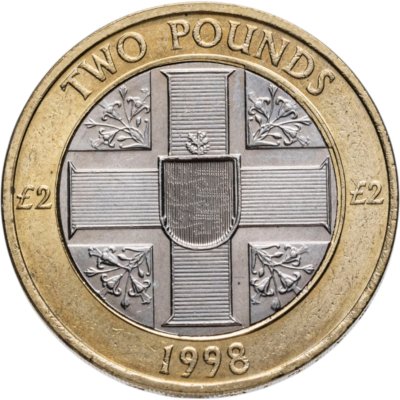 купить Гернси 2 фунта (pounds) 1998