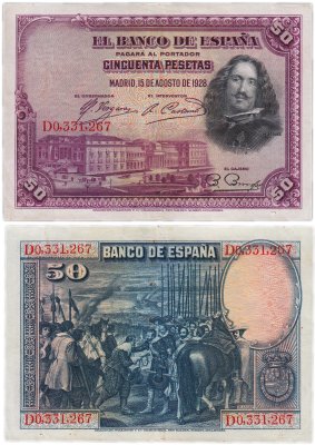 купить Испания 50 песет 1928 (Pick 75)