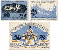 Купить Германия (Мекленбург-Шверрин: Дассов) набор из 3-х нотгельдов 1921 (260.1/B1)