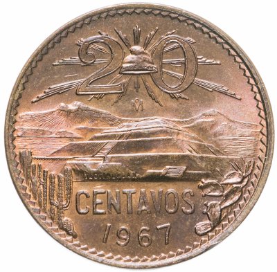 купить Мексика 20 сентаво (centavos) 1967