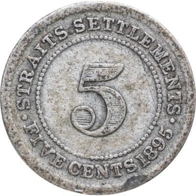 купить Стрейтс Сетлментс 5 центов (cents) 1895