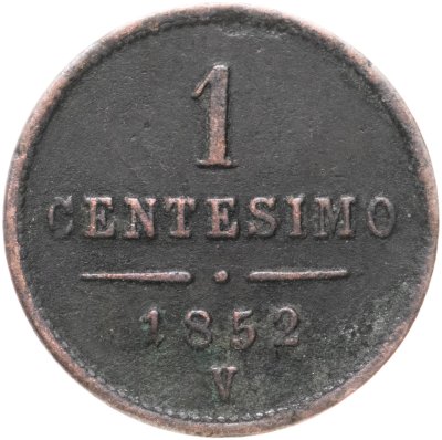 купить Италия, Ломбардия-Венеция 1 чентезимо (centesimo) 1852 V