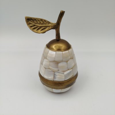 купить Шкатулка для украшений "Груша", латунь, перламутр, Индия, 1980-2000 гг.