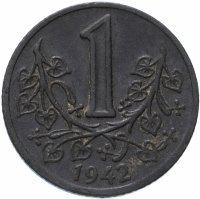 Купить Богемия и Моравия 1 крона 1942