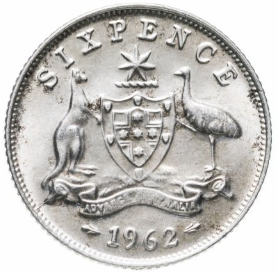 купить Австралия 6 пенсов (pence) 1962