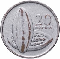 купить Гана 20 песев (pesewas) 2007