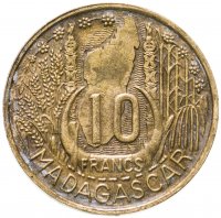 купить Мадагаскар 10 франков 1953