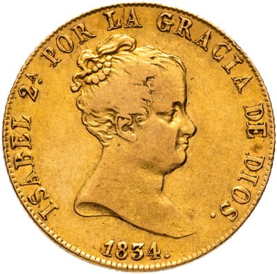 купить Испания 80 реал 1834, знак монетного двора "M" - Мадрид