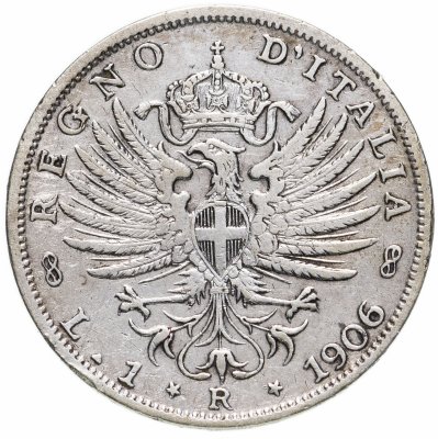 купить Италия 1 лира 1906