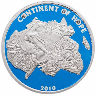 купить Кот-д'Ивуар 1000 франков 2010 Proof "Континент надежды"