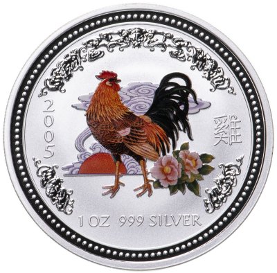купить Австралия 1 доллар (dollar) 2005 Восточный календарь - Год Петуха, Цветное покрытие