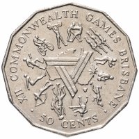 Купить Австралия 50 центов (cents) 1982 "XII Игры Содружества"