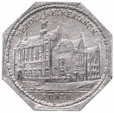 купить Германия (Нюрнберг) нотгельд 20 пфеннигов 1921 "Театр комедии" трамвайный жетон