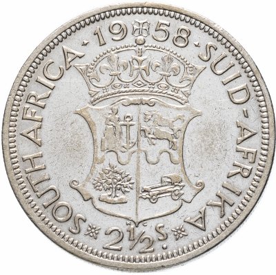купить ЮАР 2 1/2 шиллинга (shillings) 1958