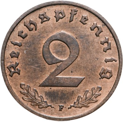 купить Германия (Третий Рейх) 2 рейхспфеннига "F" 1939