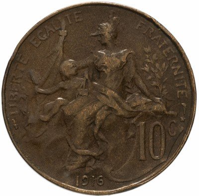 купить Франция 10 сантимов 1916