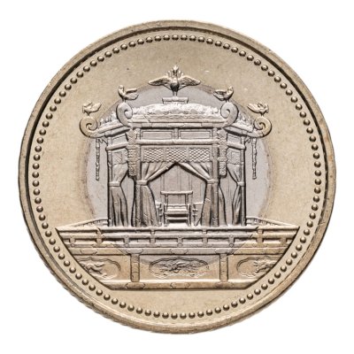 купить Япония 500 йен 2019 "Возведение на престол императора Нарухито"