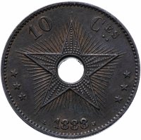 купить Свободное государство Конго 10 сантимов (centimes) 1888