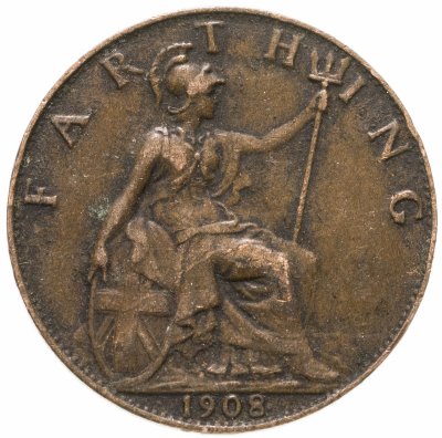 купить Великобритания 1 фартинг (farthing) 1908