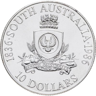 купить Австралия 10 долларов (dollars) 1986 BUNC 150 лет Южной Австралии