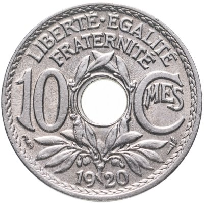 купить Франция 10 сантимов 1920