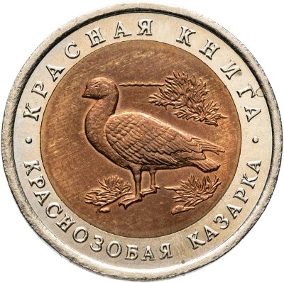 купить 10 рублей 1992 ЛМД Краснозобая казарка - Красная книга