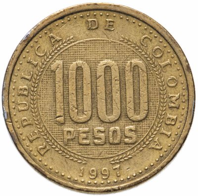 купить Колумбия 1000 песо (pesos) 1997