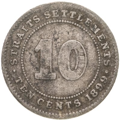 купить Стрейтс-Сетлментс 10 центов (cents) 1899