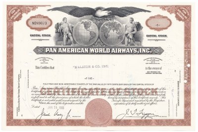 купить Акция США Pan American World Airways, Inc. 1964-1967 гг.