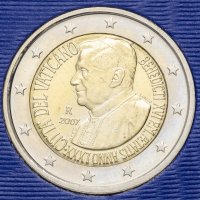 Купить Ватикан 2 евро 2007 "Папа Бенедикт XVI", в буклете