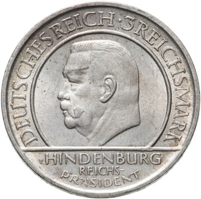 купить Германия 3 рейхсмарки (reichsmark) 1929 A 10 лет Веймарской конституции знак монетного двора "A" — Берлин