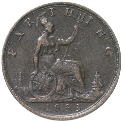 купить Великобритания 1 фартинг (farthing) 1893