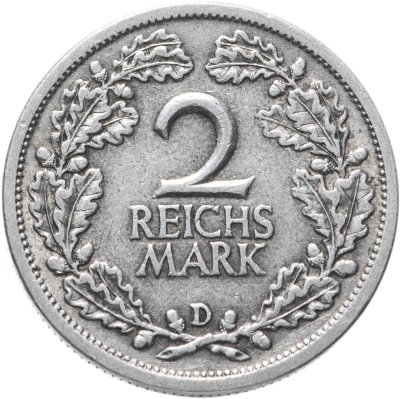 купить Германия 2 рейхсмарки (reichsmark) 1926 D