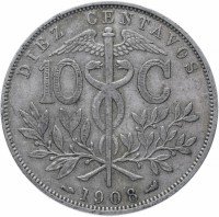 Купить Боливия 10 сентаво 1908