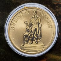Купить Австралия 1 доллар 2010 "Экспедиция Берка и Уиллса" (в конверте с маркой)