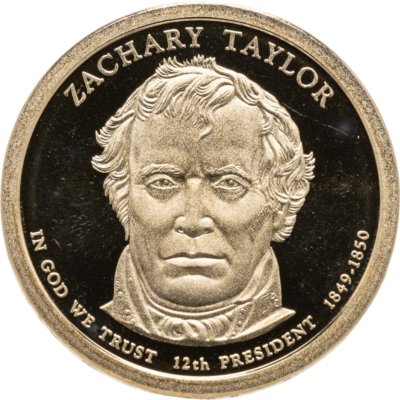 купить США 1 доллар (dollar) 2009 S Proof "Закари Тейлор (12-й президент США)" знак монетного двора "S" - Сан-Франциско
