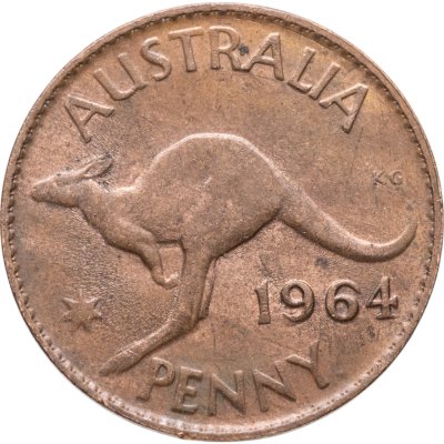 купить Австралия 1 пенни (penny) 1964 Точка после "PENNY." - Монетный двор Перта