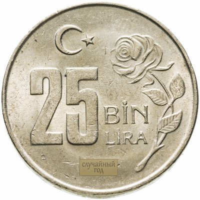 купить Турция 25000 лир (25 bin lira) 1995-2000, случайная дата