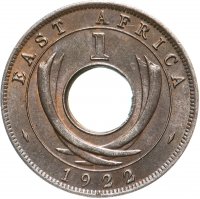 купить Британская Восточная Африка 1 цент (cent) 1922 знак монетного двора: "H" - Хитон, Бирмингем