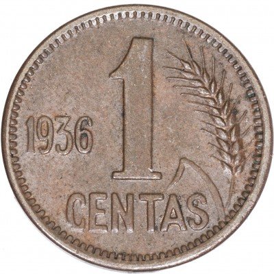купить Литва 1 цент 1936