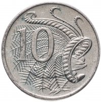 Купить Австралия 10 центов (cents) 1999-2015 Пожилая королева