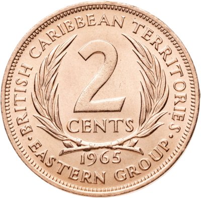 купить Британские Карибские Территории (Восточные Карибы) 2 цента 1965