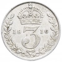 Купить Великобритания 3 пенса (pence) 1916