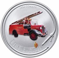 Купить Острова Кука 1 доллар 2006 "Пожарные машины мира - Коммер"