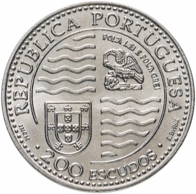 купить Португалия 200 эскудо 1995 500 лет со дня смерти Жуана II