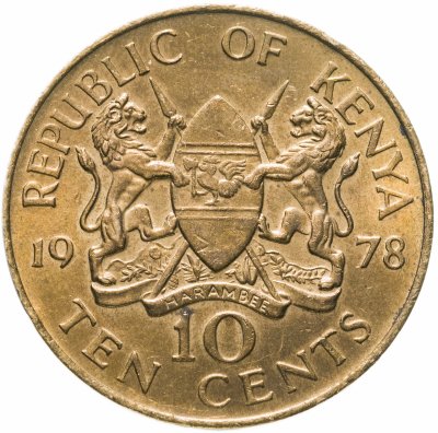 купить Кения 10 центов (cents) 1978 Президент Джомо Кениата