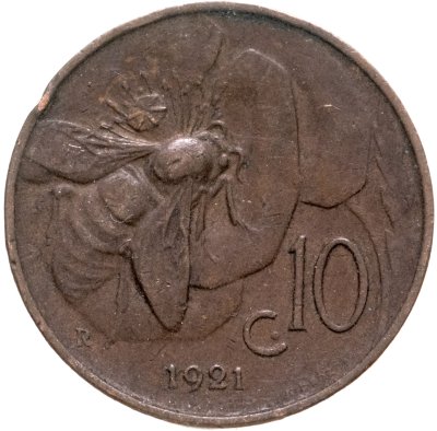 купить Италия 10 чентезимо 1921