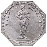 купить Германия (Нюрнберг) нотгельд 20 пфеннигов 1921 "Гусиный пастушок"" трамвайный жетон