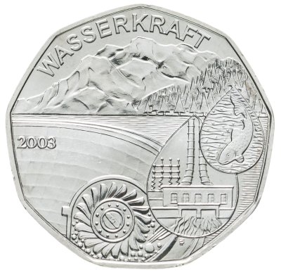 купить Австрия 5 евро (euro) 2003 Гидроэлектростанция