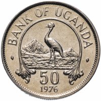 Купить Уганда 50 центов (cents) 1974-1976